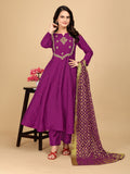 Maganta Elegent Anarkali Dress-3Pcs Set - zfashionstudio