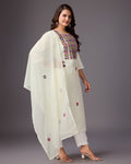 Pure Elegance: Hand-Embroidered White Kurta - zfashionstudio