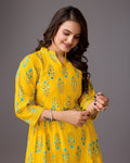 EMBRACE YELLOW COTTON  ALINE PLAZZO SET - zfashionstudio